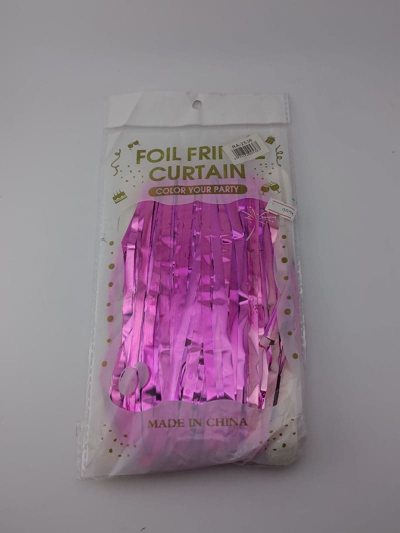Cortina Metálica para Fiesta Color Rosado
