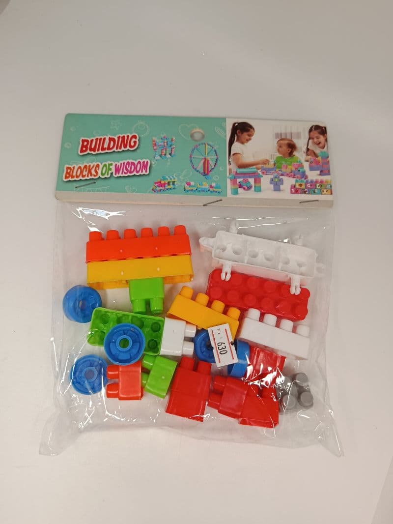 Juego de bloques de construcción plásticos en bolsa