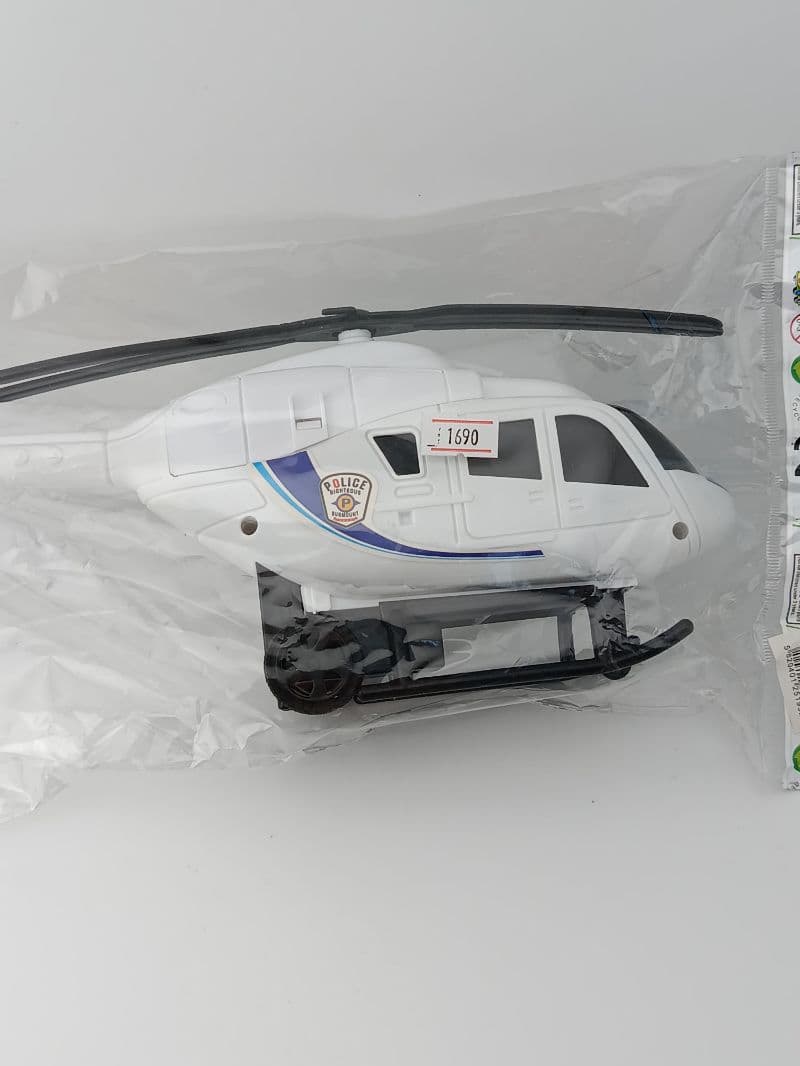 Juguete helicóptero plástico tipo policía