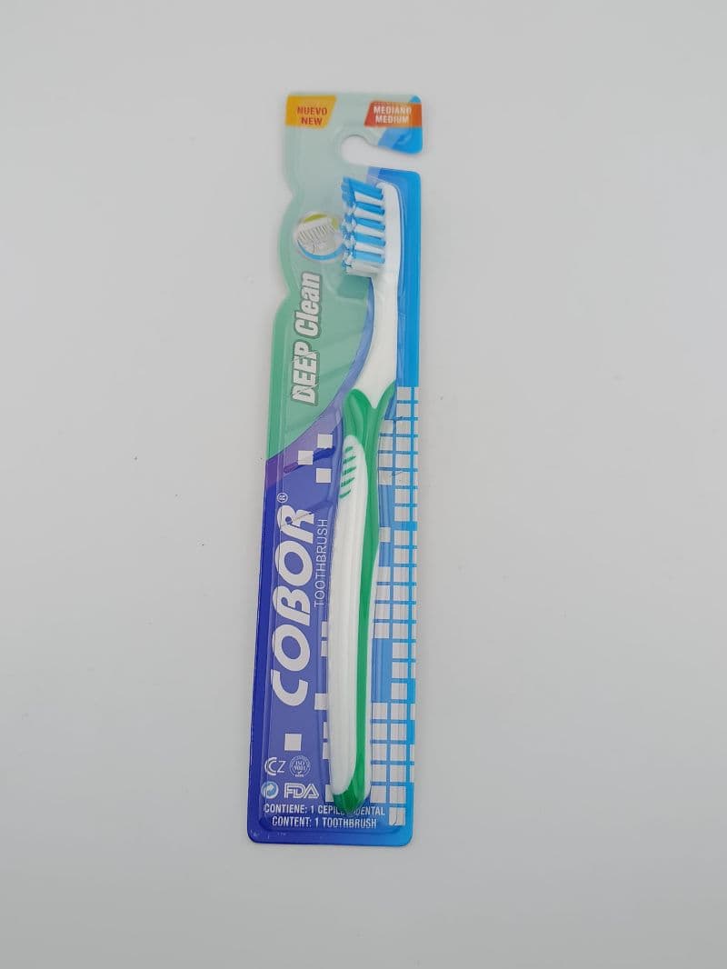 Cepillo de dientes adulto Cobor Deep Clean, cerdas medianas
