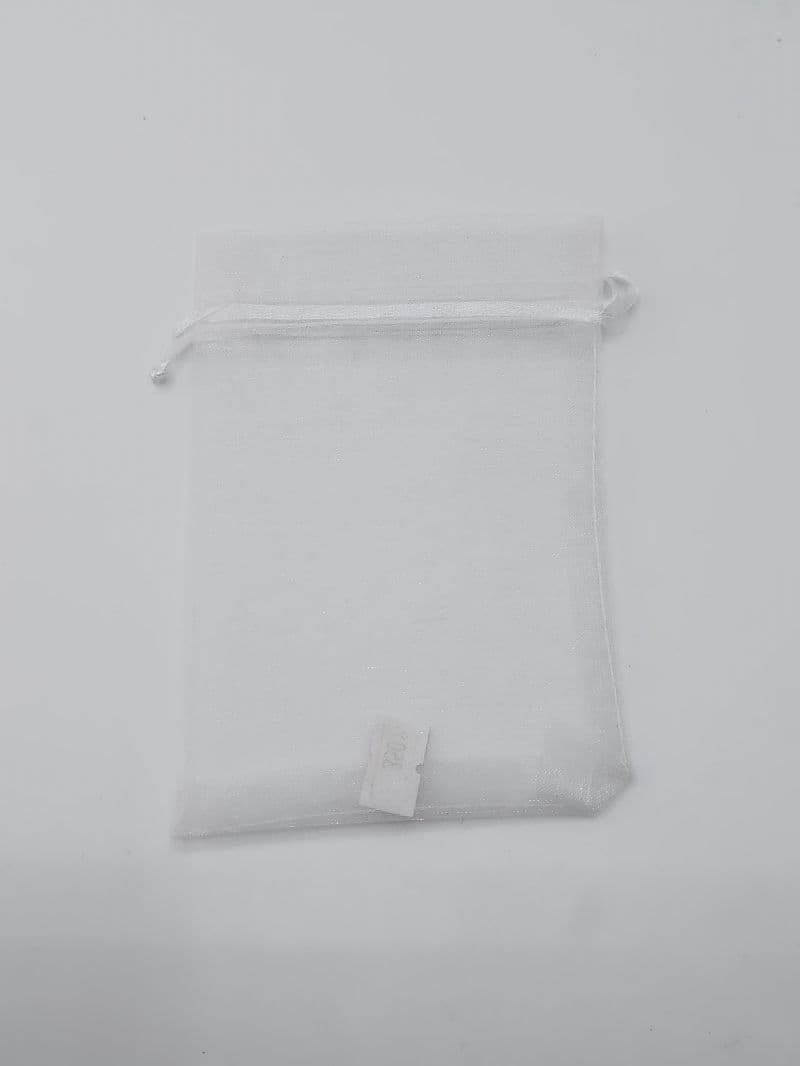 Bolsa de organza mini blanca (paquete de 10)