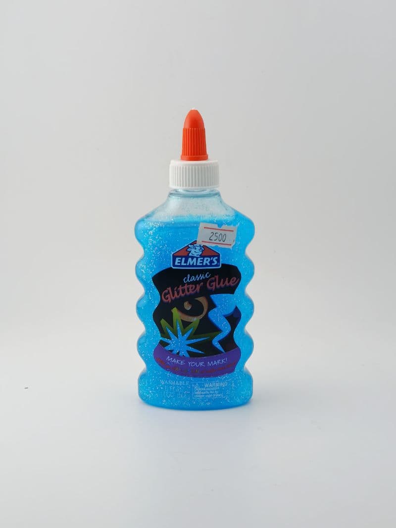 Goma escarchada Elmer's clásica color azul de 177 ml