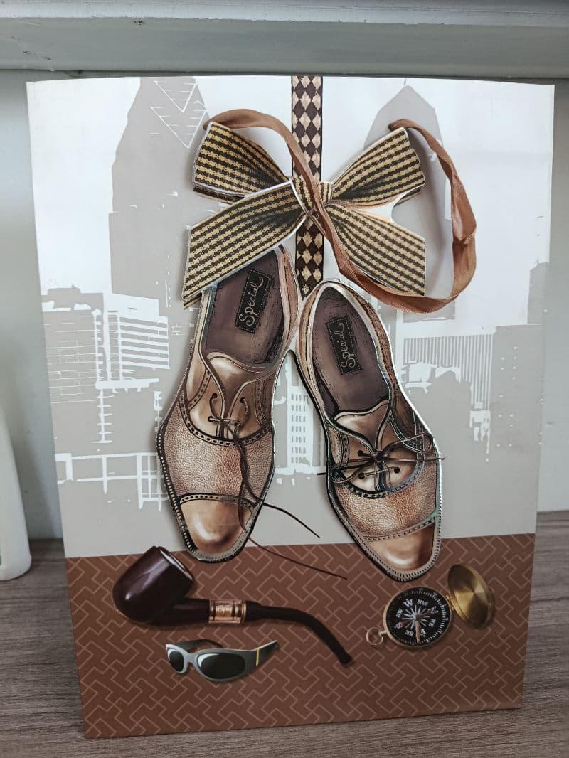 Bolsa de regalo para hombre con diseño de zapatos clásicos