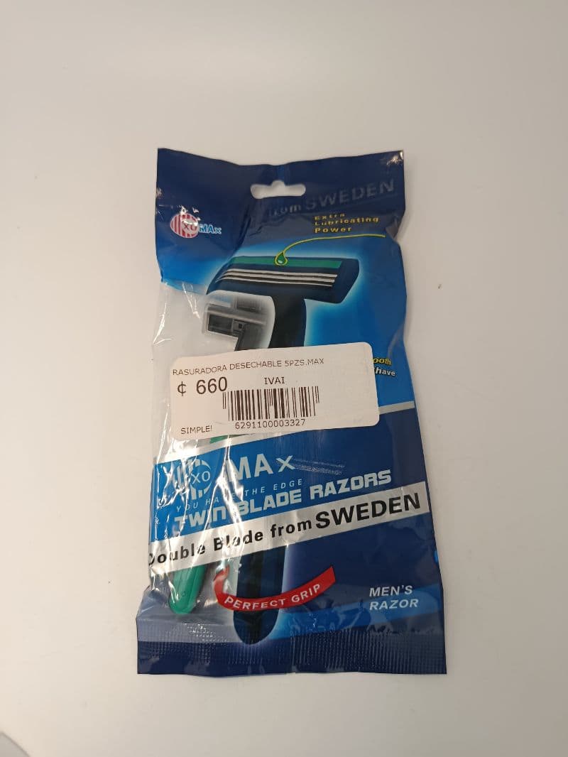 Rasuradoras Desechables Doble Hoja XO Max - Paquete de 5 Unidades