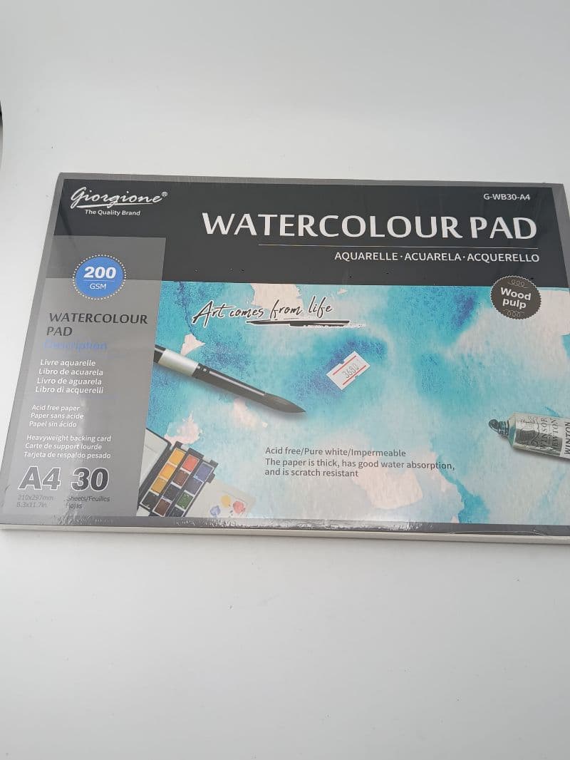 Block de Papel para Acuarela Giorgione A4 de 200g con 30 Hojas