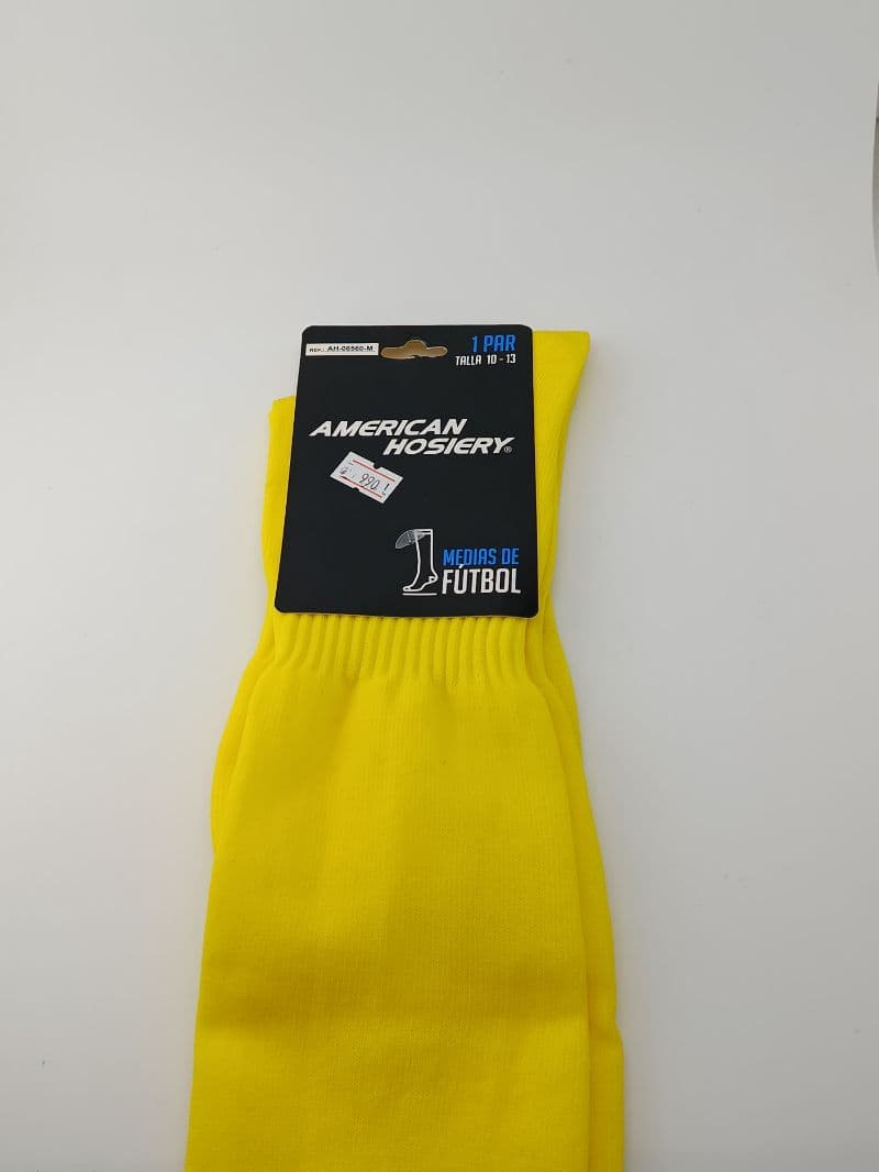 Medias de Fútbol para Adulto American Hosiery Talla 10-13 Amarillas