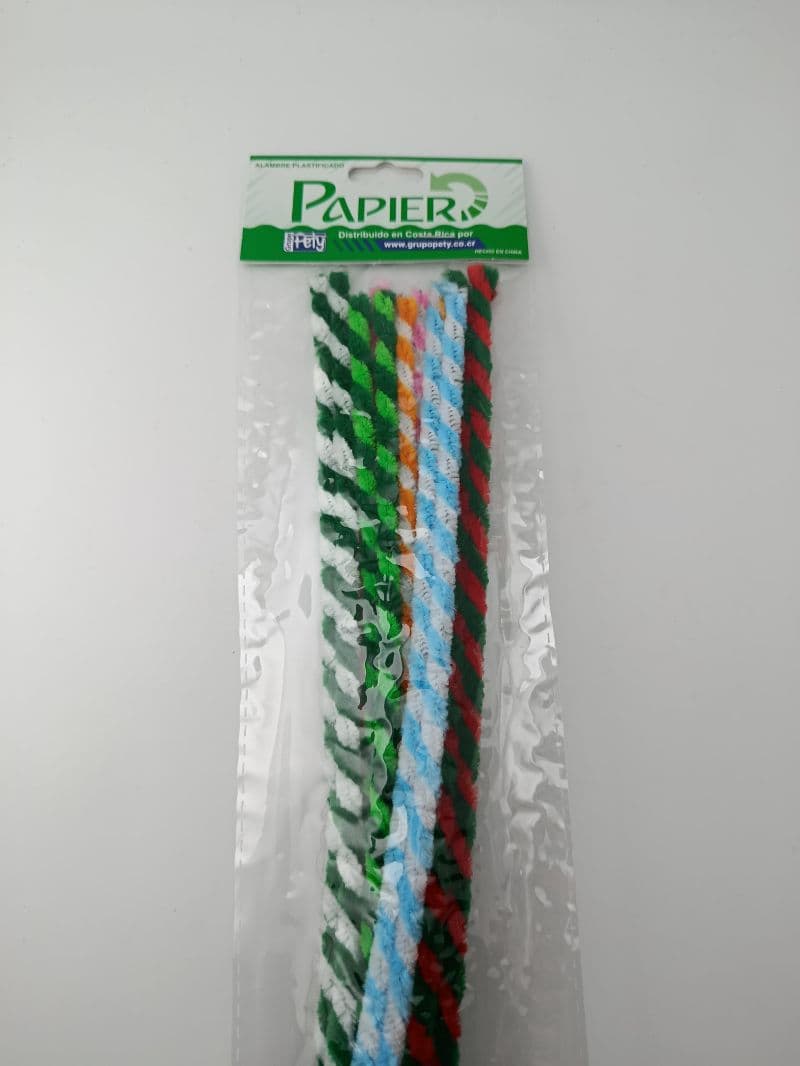 Limpiapipas bicolor Papier de 30 cm, paquete de 25 unidades