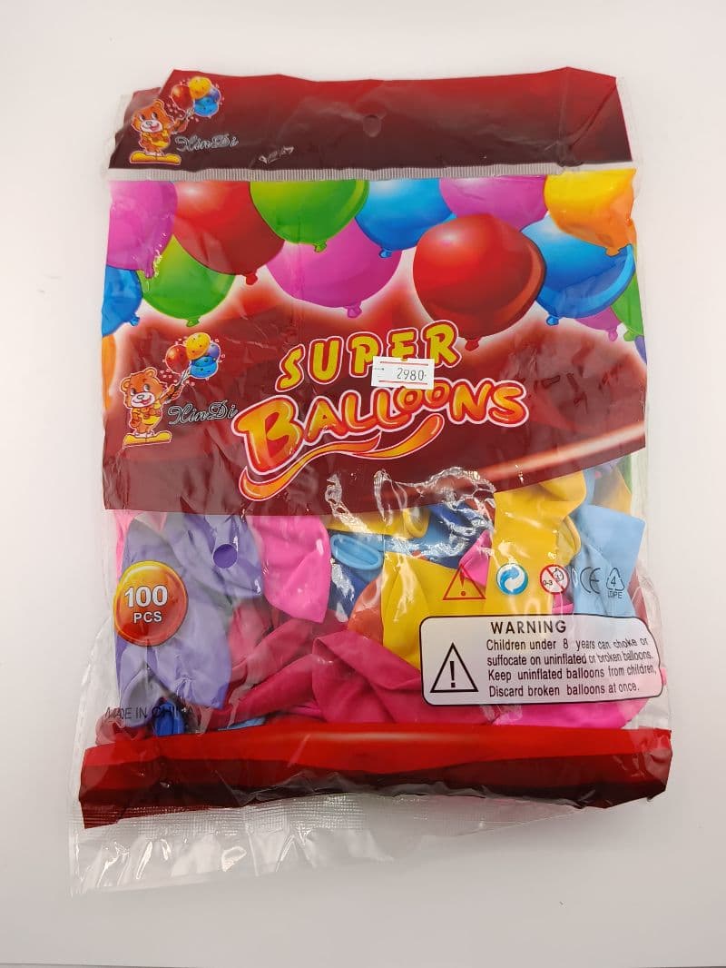 Globos estándar surtidos, paquete de 100 unidades