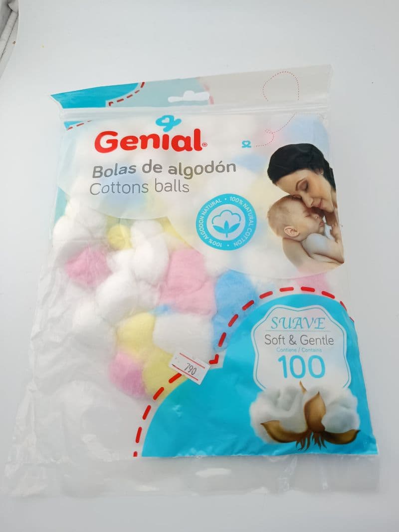 Bolas de Algodón de Colores Genial 100 unidades