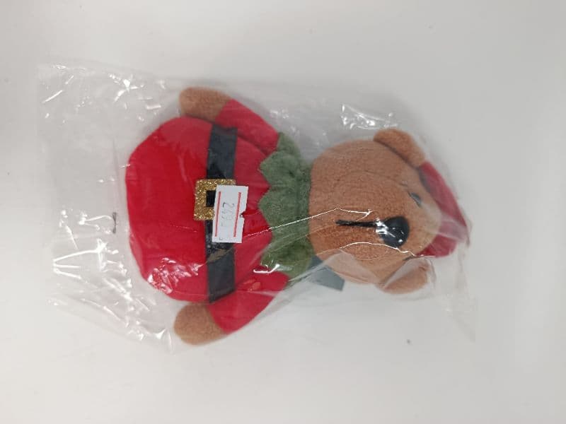 Oso de peluche navideño de 18 cm