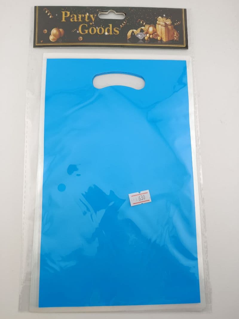 Bolsa plástica de fiesta unicolor 6.5x10 pulgadas (10 unidades)