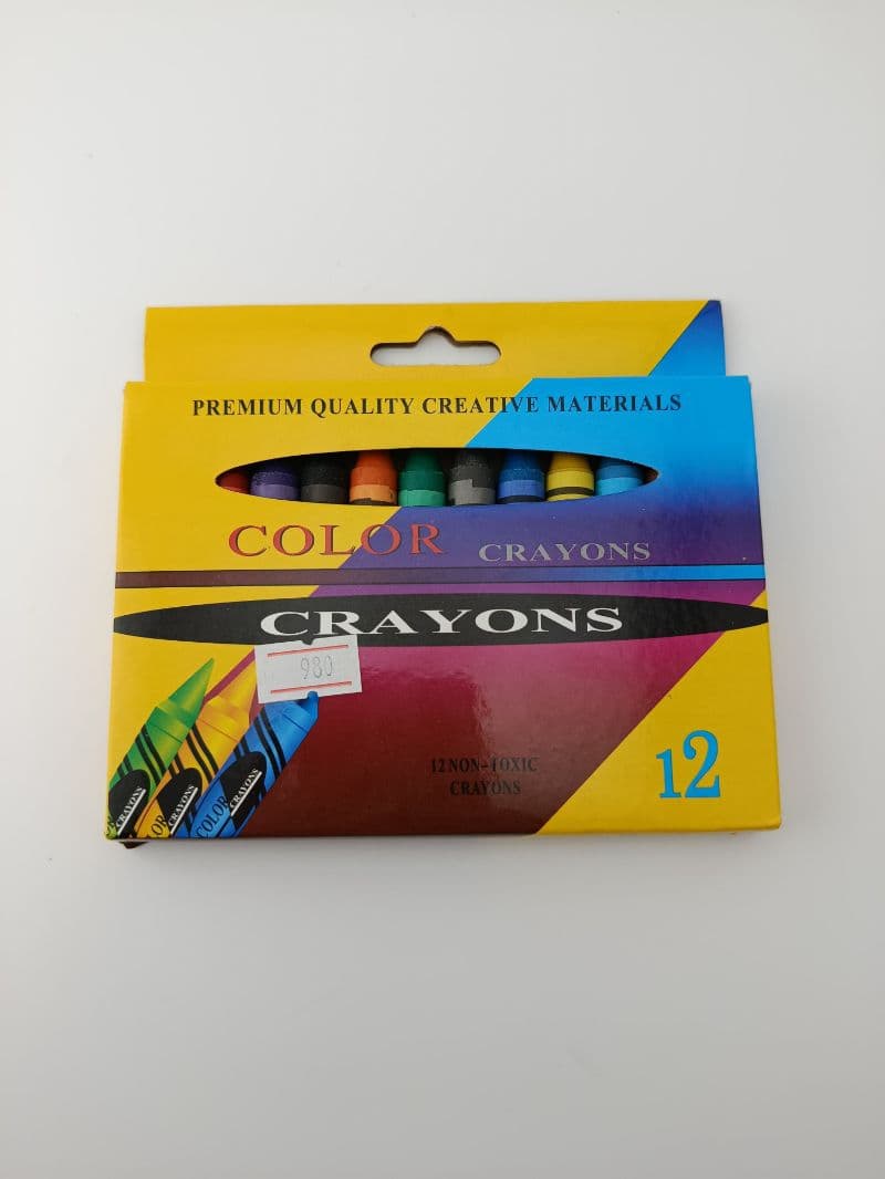 Crayones de Cera de 12 Colores
