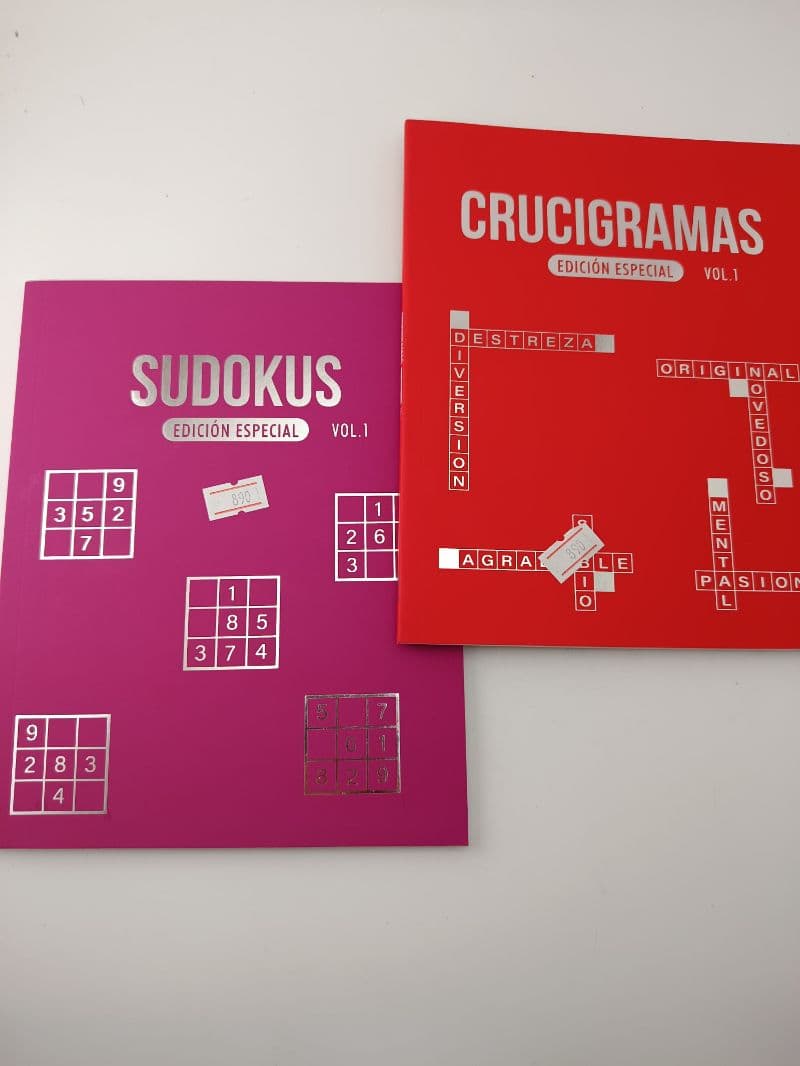 Libro de Actividades de 80 Páginas (Sudokus o Crucigramas)