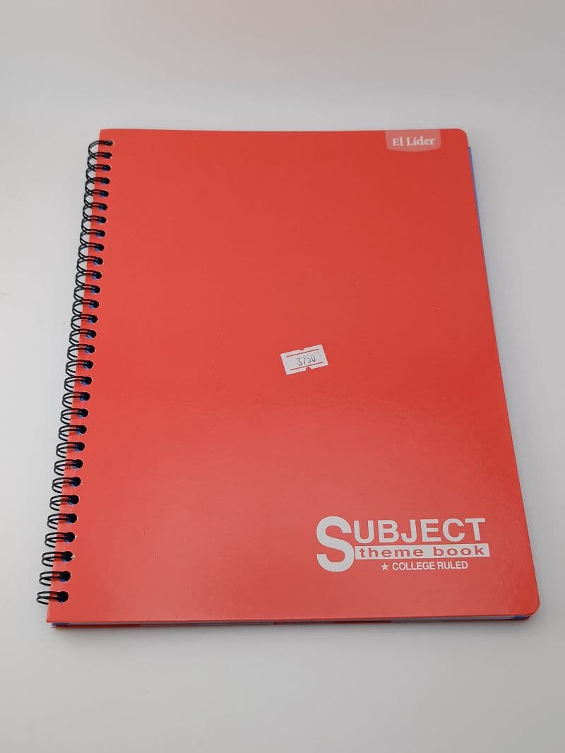 Cuaderno Espiral Grande Subject de 100 Hojas El Líder