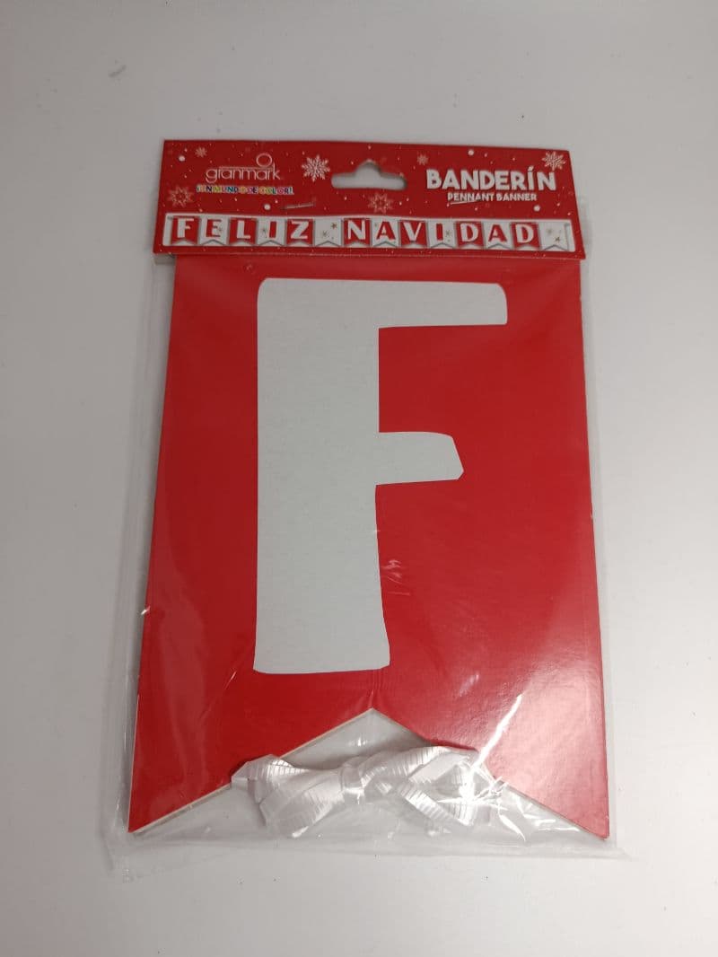 Banderín Feliz Navidad rojo