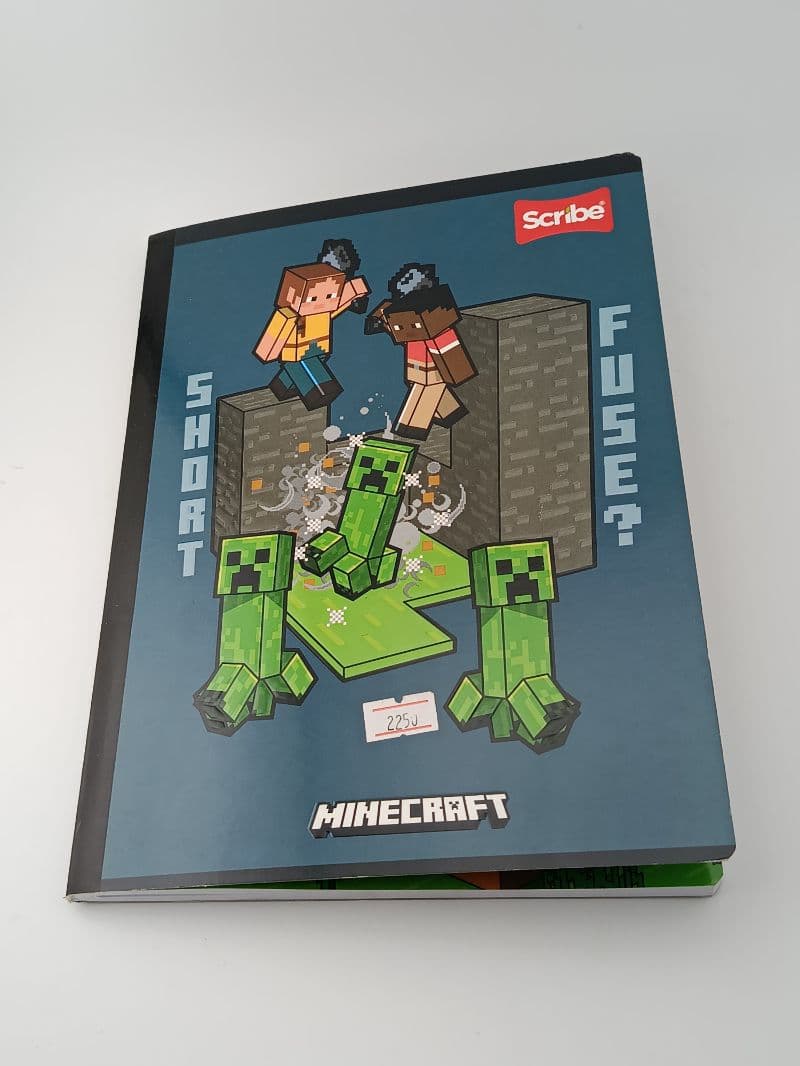 Cuaderno Scribe 100 hojas diseño Minecraft, cosido