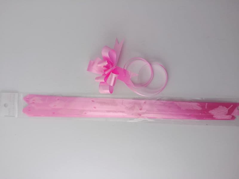 Paquete de 10 Lazos Autoarmables Rosados de 27 cm