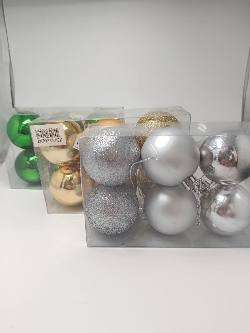 Bolas Navideñas de 5 cm, Paquete de 6 Unidades