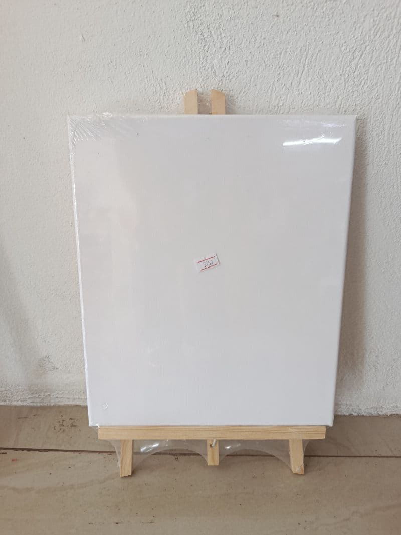 Lienzo Blanco de 25x30 cm con Caballete