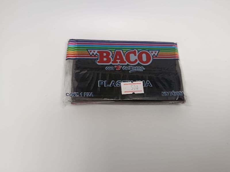 Plasticina Negra en Marqueta Baco