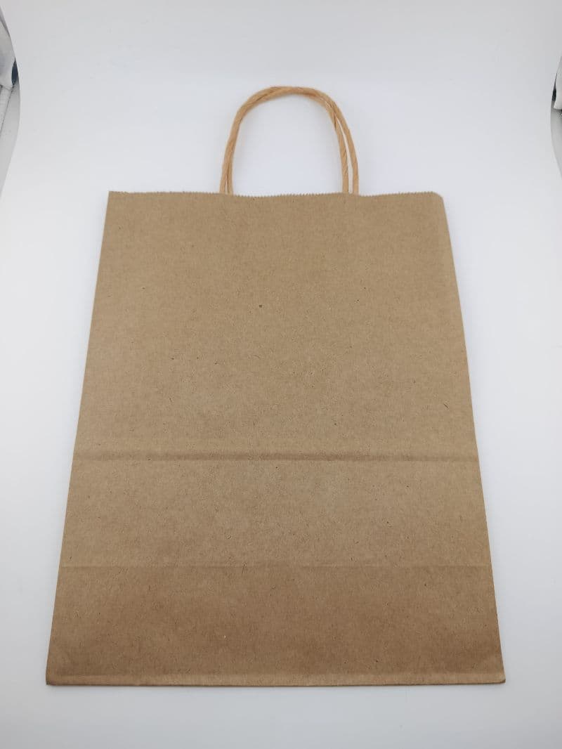 Bolsa de Regalo Kraft Natural 21x11x27 cm con Asa