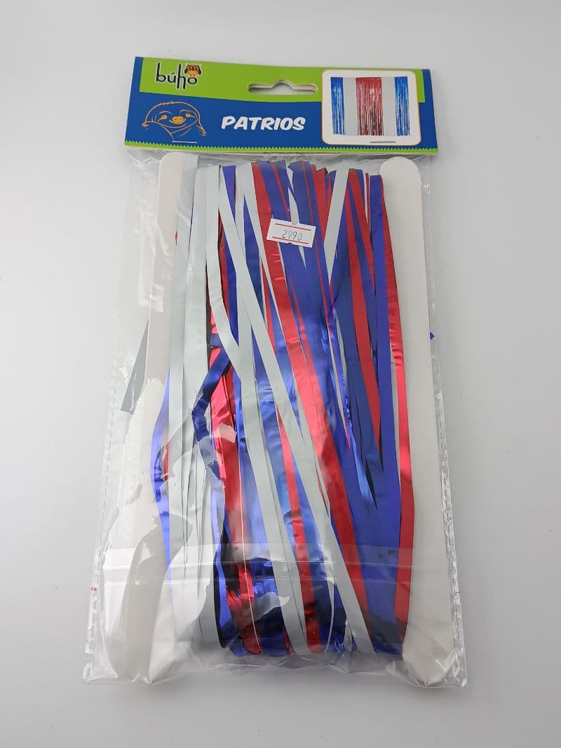 Cortina Metálica Tricolor Búho para Decoración Patria