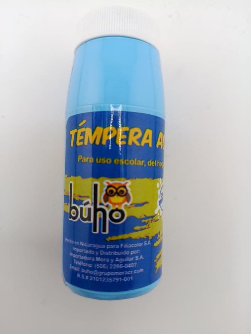 Témpera acrílica Búho 65 ml color celeste