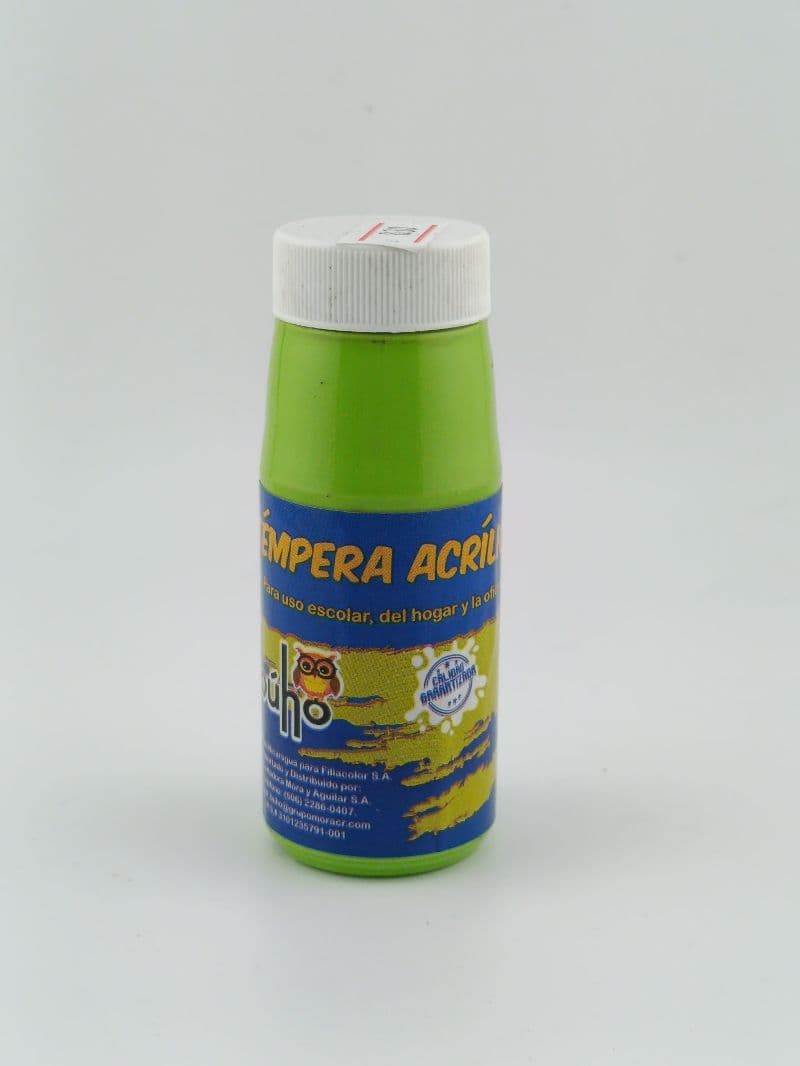 Témpera acrílica Buho 65 ml — verde limón