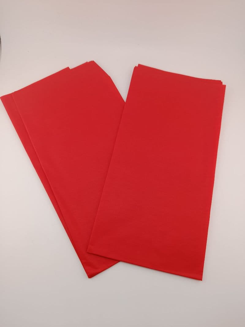 Papel seda rojo 50x70 cm (paquete 80 hojas)