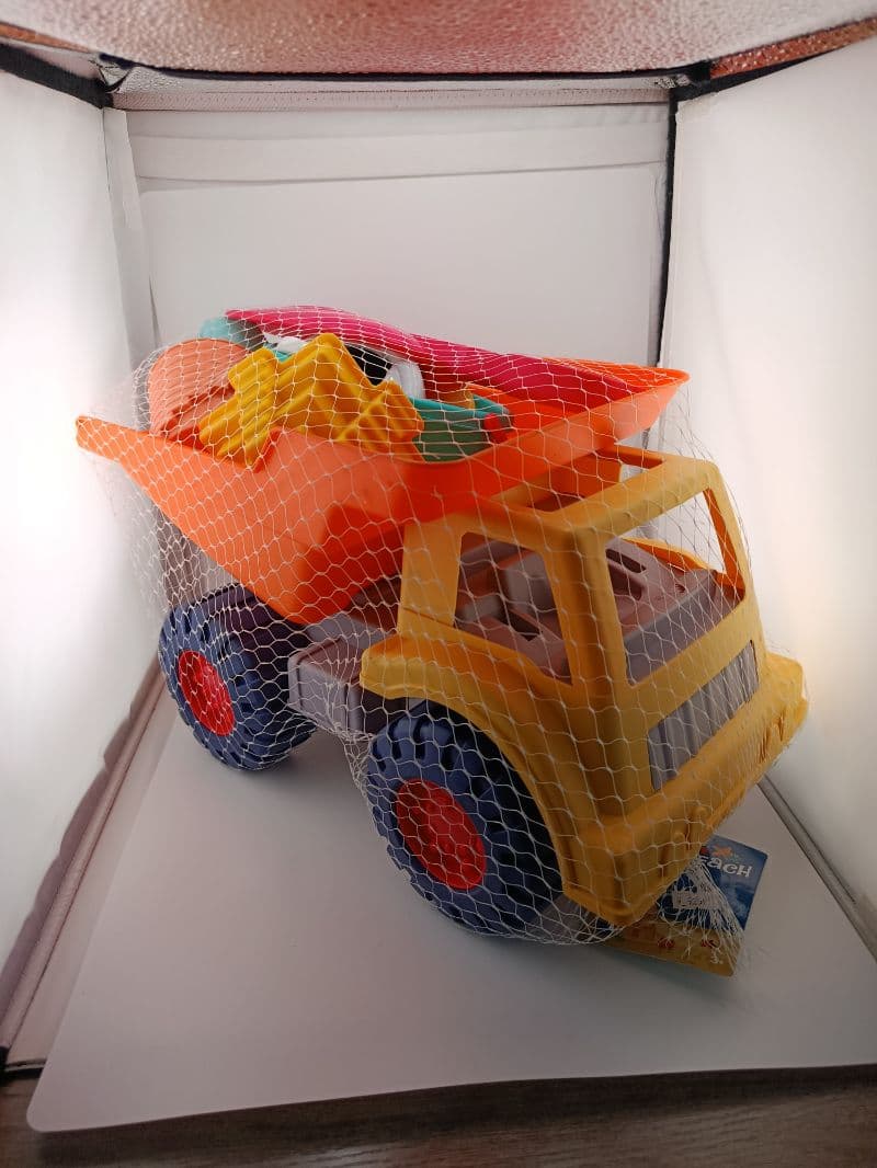 Camión volqueta de juguete para arena, plástico