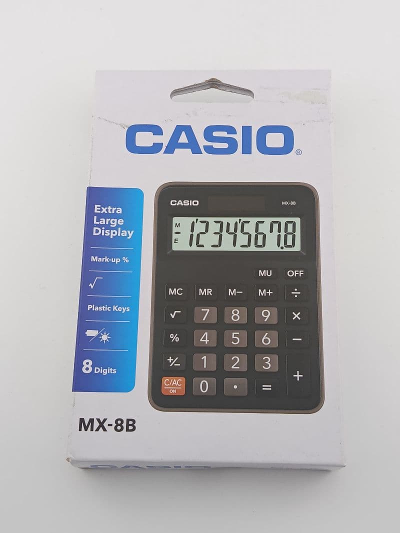 Calculadora de escritorio Casio MX-8B negra