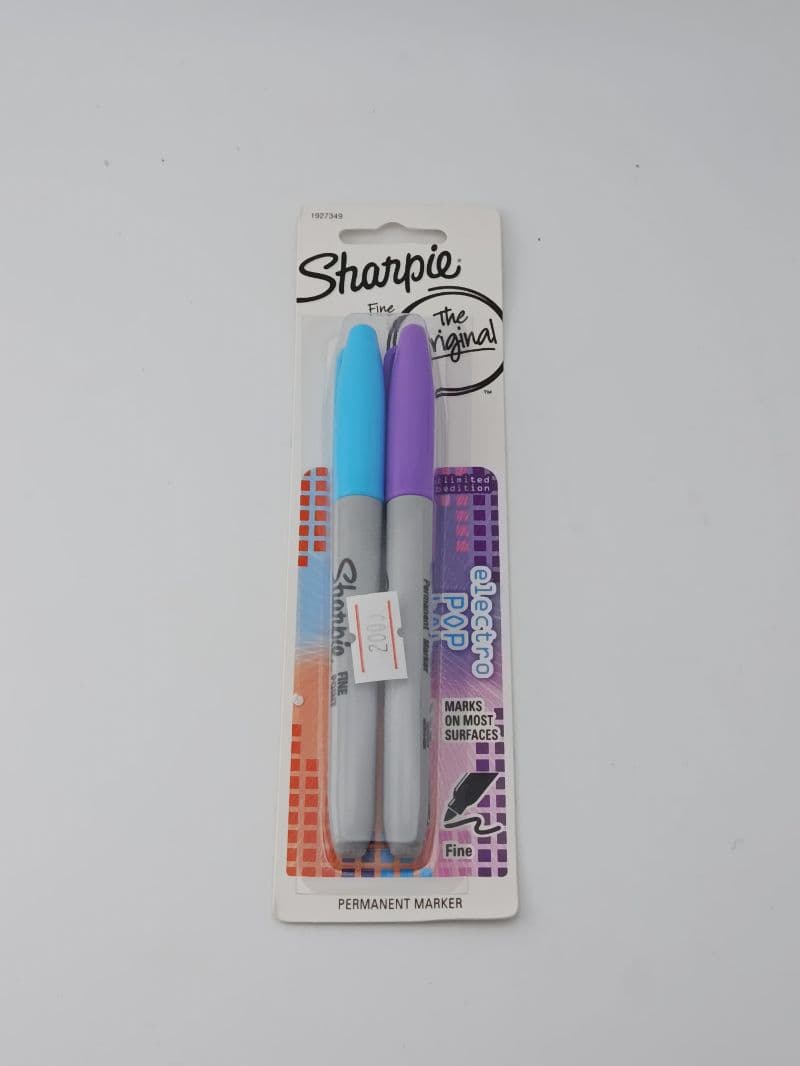 Marcadores Permanentes Sharpie Fino Electro Pop de 2 Colores