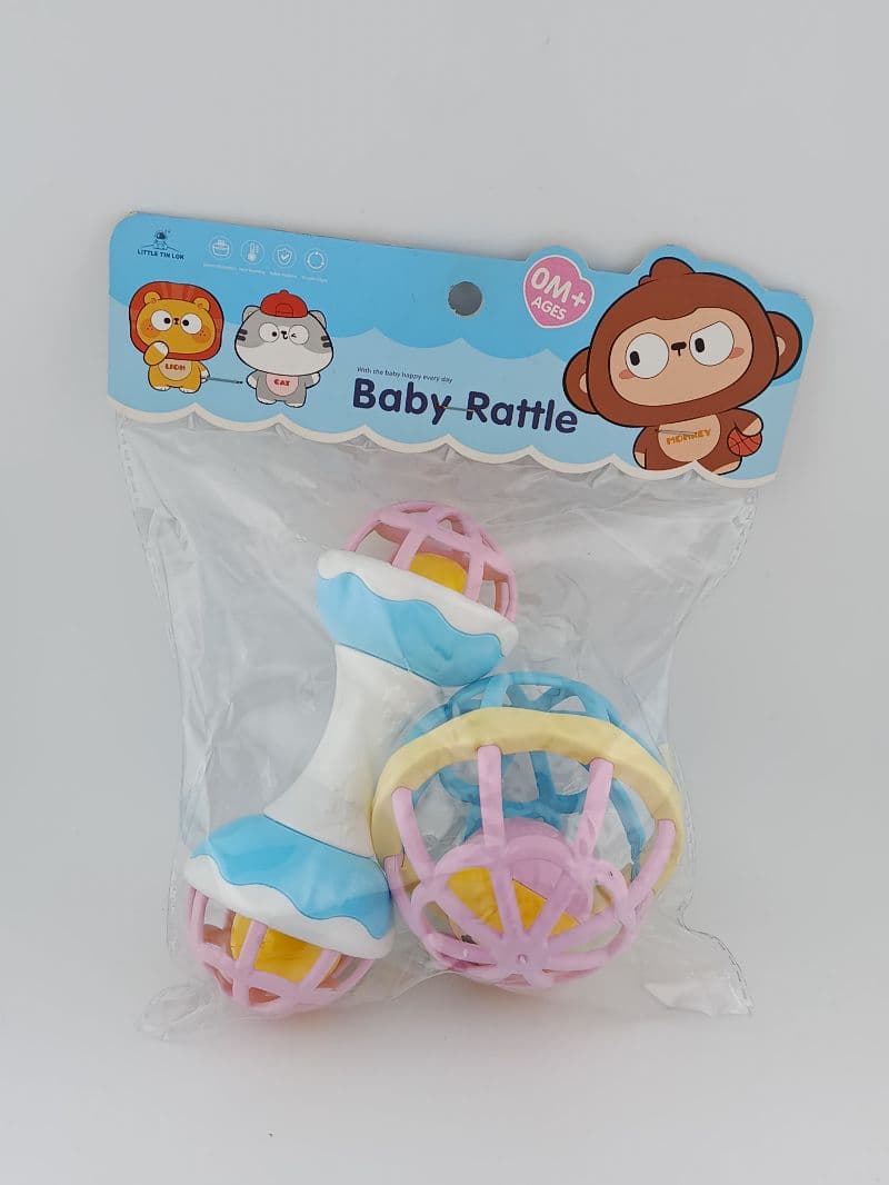 Sonajero para bebé set de 2 piezas coloridas (0 m+)