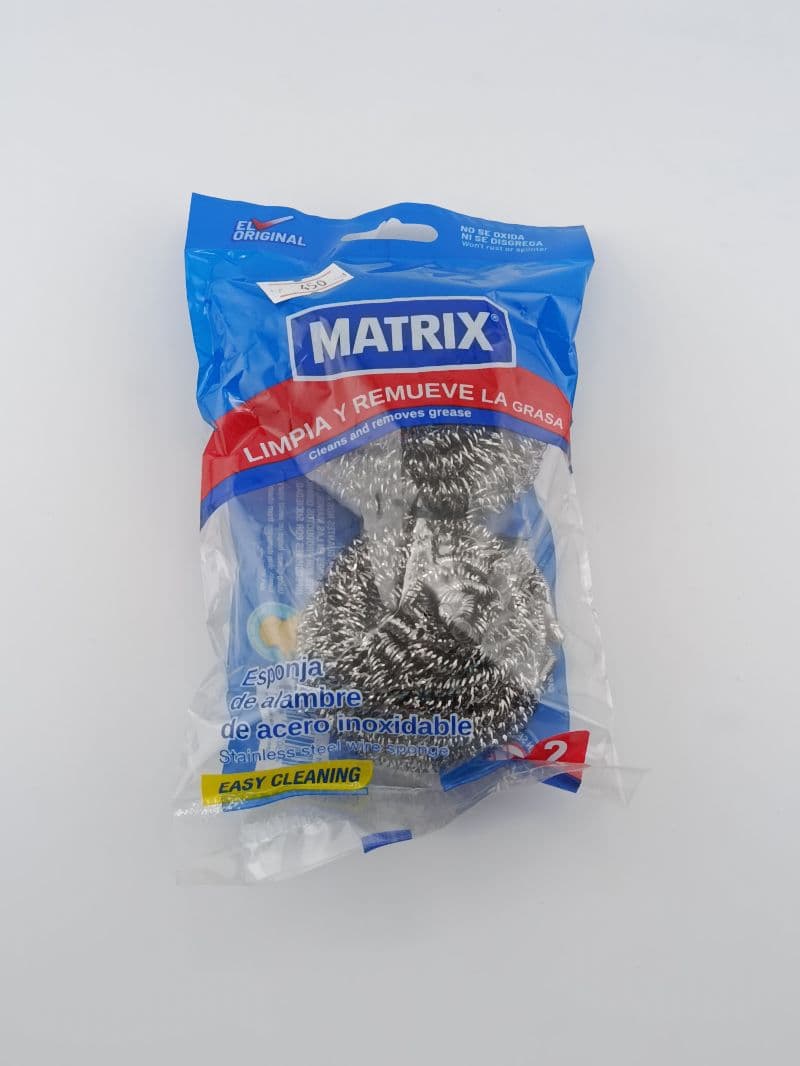 Esponjas de acero inoxidable Matrix, paquete de 2