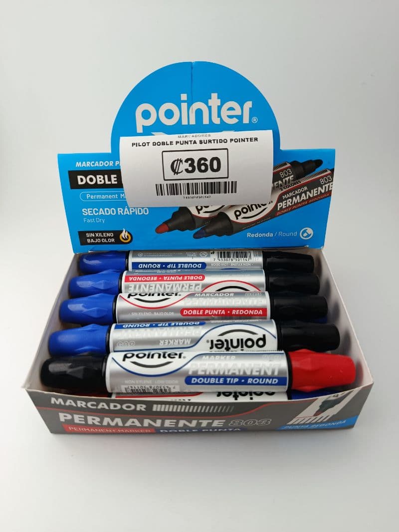 Marcador Permanente Doble Punta Pointer