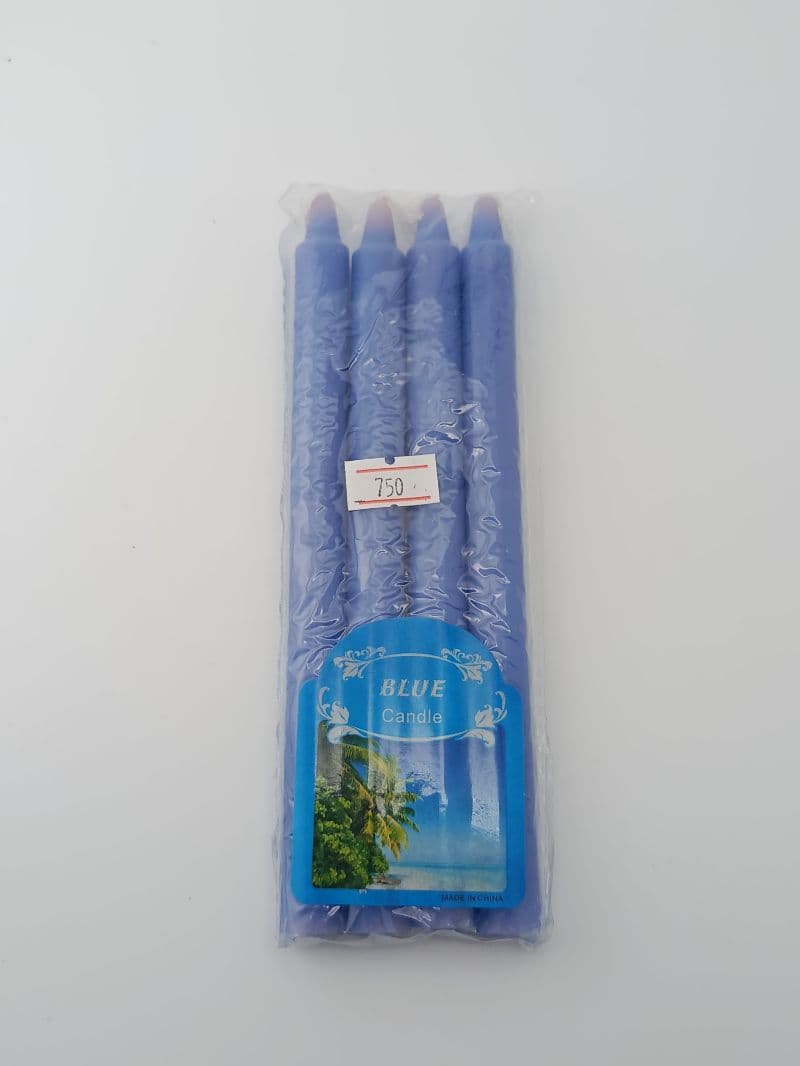 Paquete de Velas Azules de 17 cm