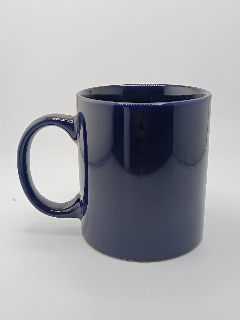 Taza de porcelana unicolor azul marino 9.5 cm