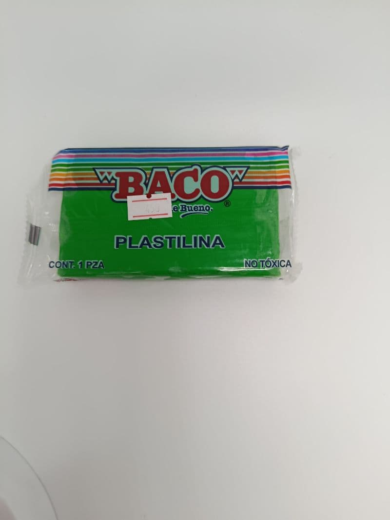Plasticina Baco en Marqueta Verde de 1 Pieza