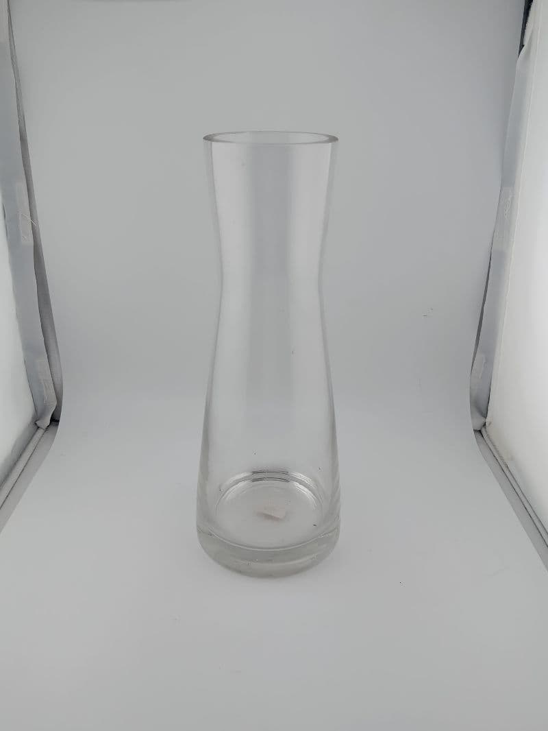 Florero de vidrio transparente alto (26 cm)