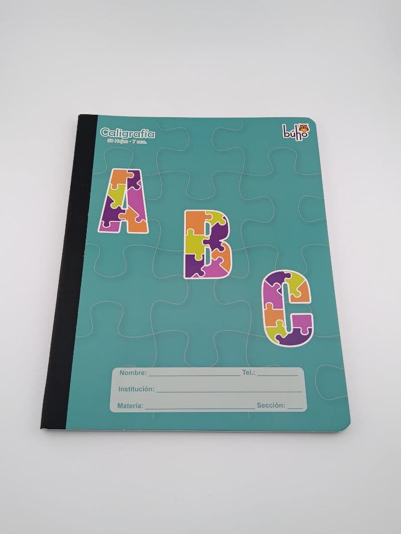 Cuaderno de caligrafía Búho 50 hojas, renglón 7 mm