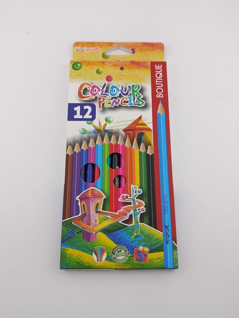 Lápices de color largos, set de 12 unidades