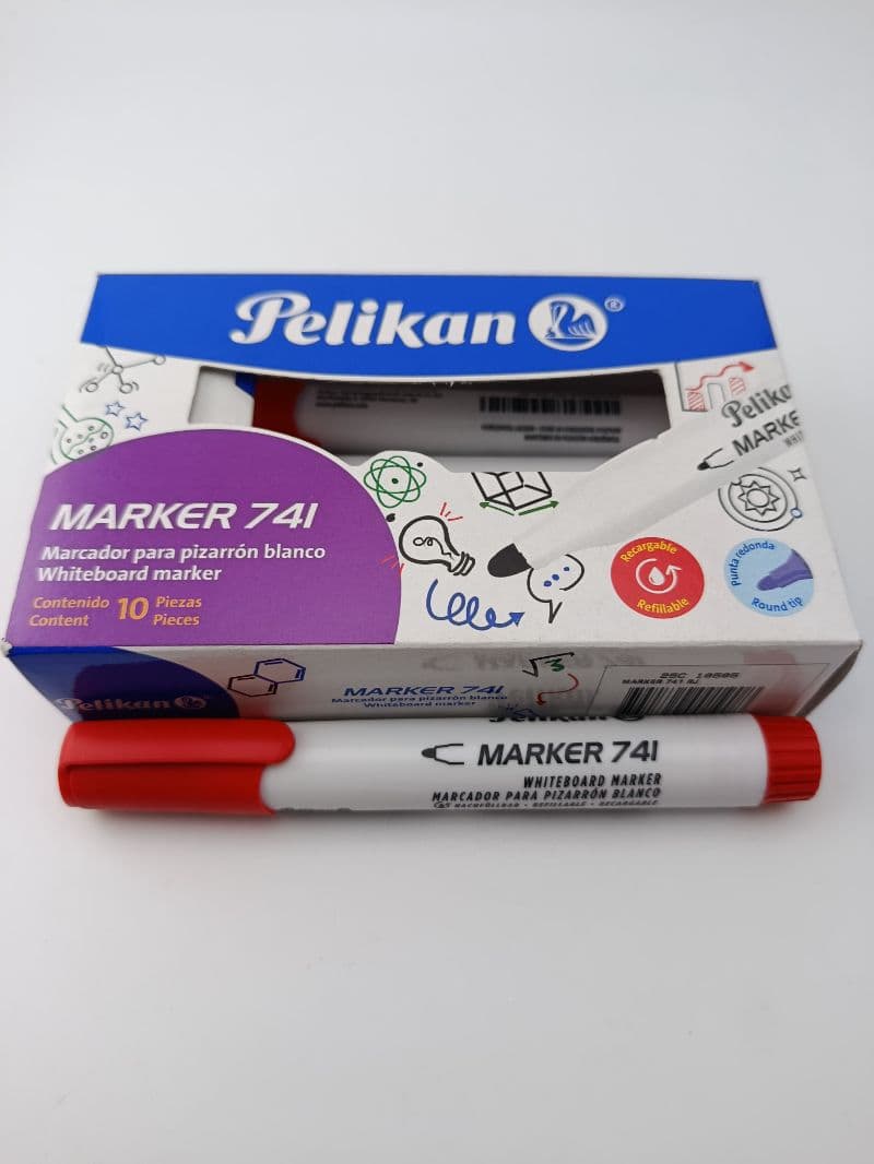 Marcador para Pizarra Blanca Pelikan 741 Rojo