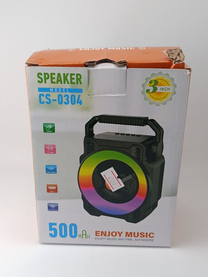 Parlante Bluetooth de 3 pulgadas con luz LED CS-0304