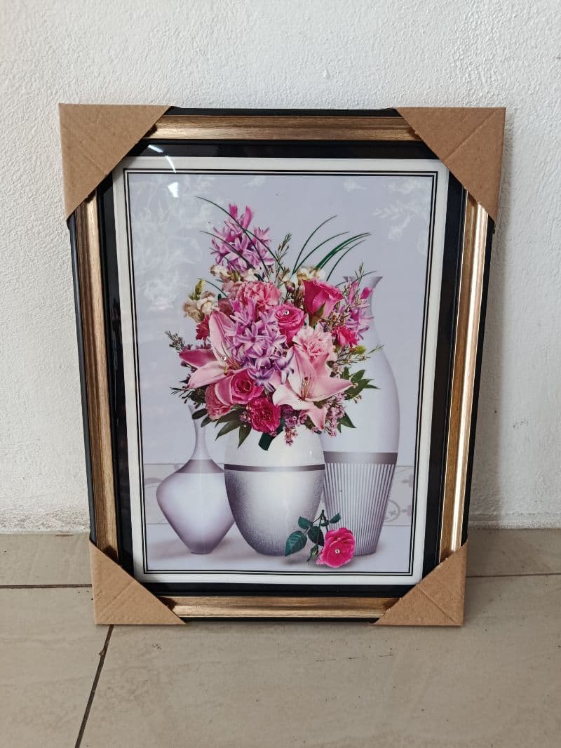 Cuadro Decorativo con Imagen de Flores 41x31 cm