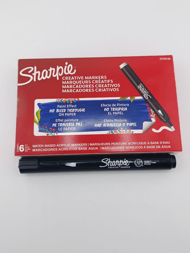 Marcadores creativos Sharpie acrílicos blancos — pack de 6