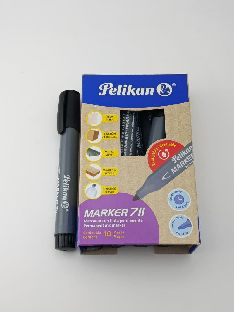 Marcador permanente Pelikan Marker 711 negro – caja de 10