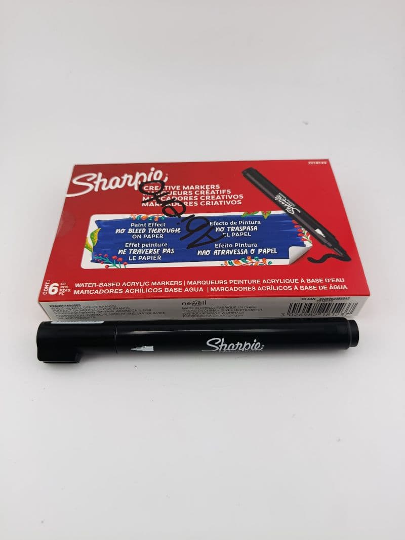 Sharpie Creative Markers acrílicos negro, set 6 unidades