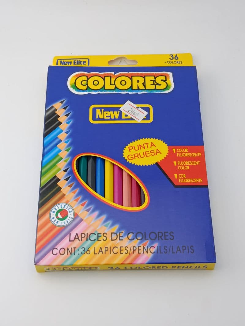 Lápices de colores New Elite 36 unidades punta gruesa