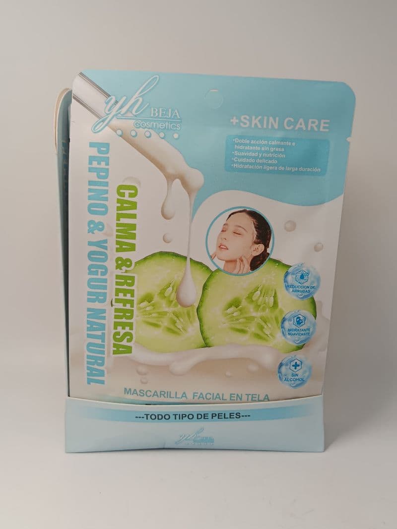 Mascarilla Facial en Tela YH Beja Pepino y Yogur