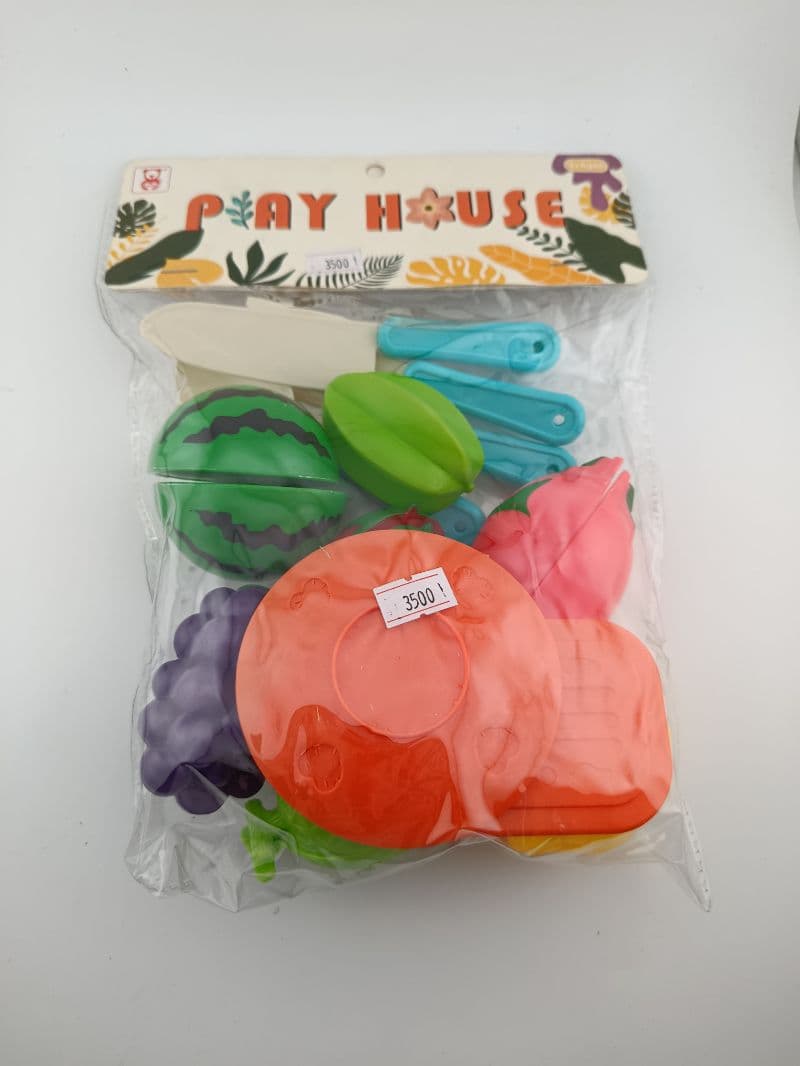 Set de frutas de juguete cortables con velcro en bolsa